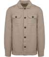 SP516 Spasso Linen Washed Overshirt Washed Linen Sand colour image